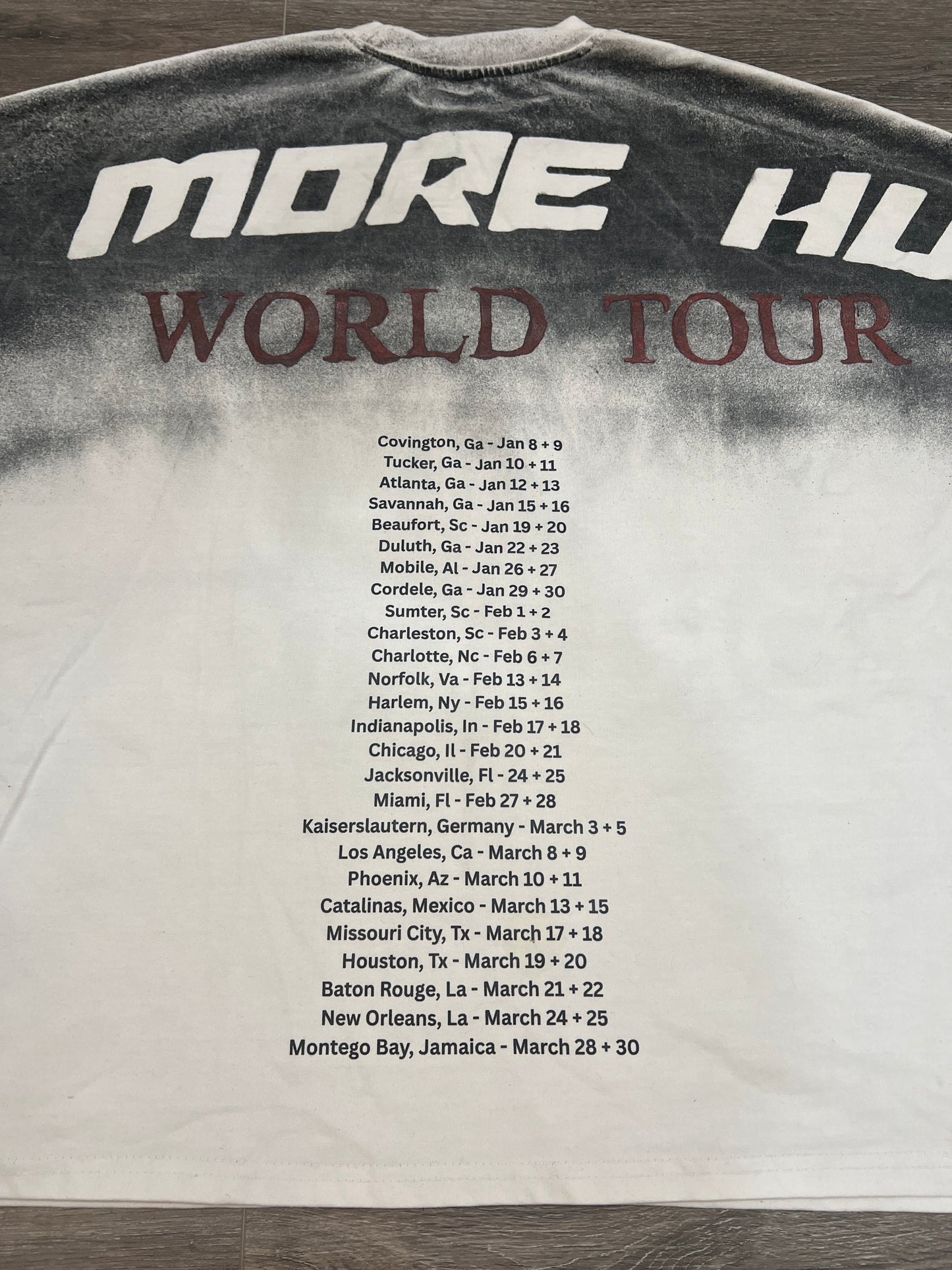 No More Hugz “WORLD TOUR” Tee